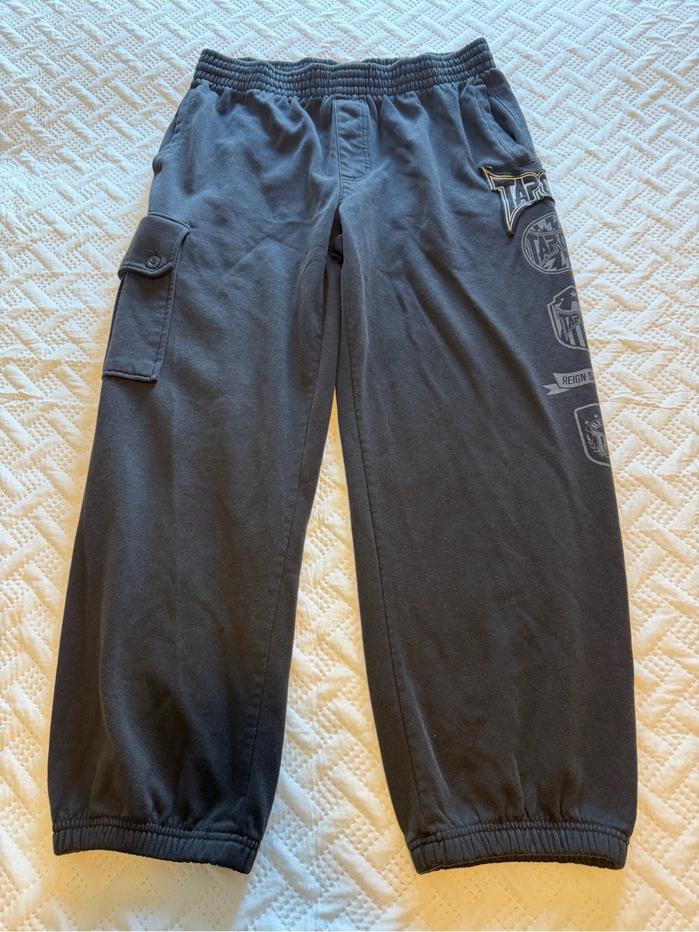 Vintage Y2K Tapout Jogger Sweatpants - Logos on side - Size XL